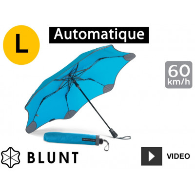 Blunt, parapluie compact et incassable, pliant et automatique, bleu