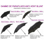 Parapluie anti-tempête solide pliant Blunt Métro jaune