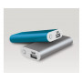 Bouillotte de mains rechargeable bleue