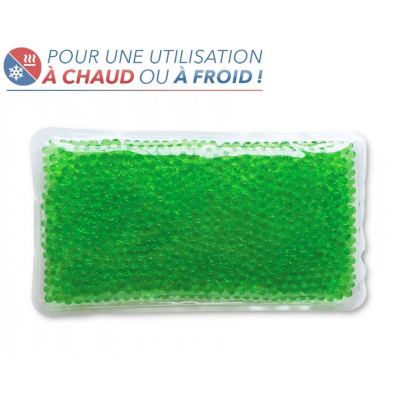 Bouillotte perles grand modèle vert