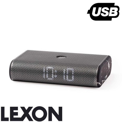 Radio réveil LED Miami Time Lexon - noir