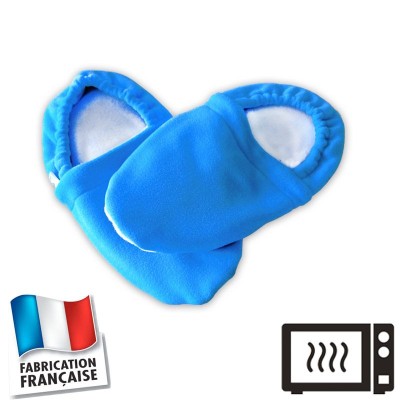 Chaussons bouillottes bleus