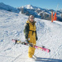 Porte-skis Klipski bleu et rose