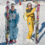 Porte-skis Klipski bleu et rose