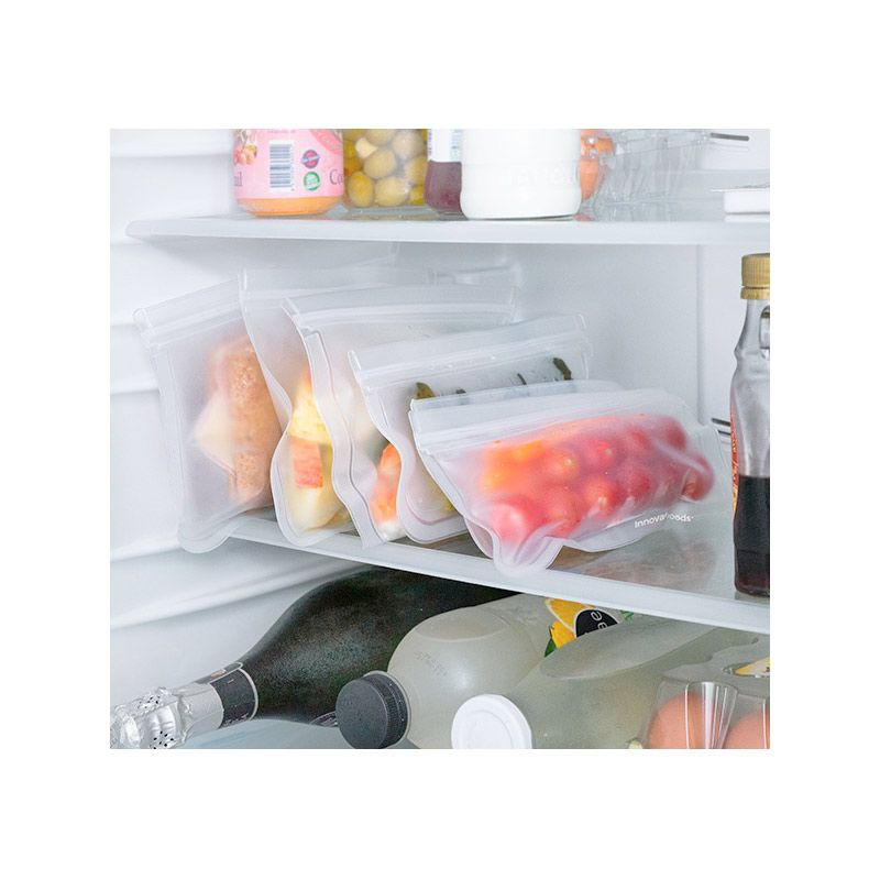 Lot De 10 Sacs De Conservation En Aluminium Réutilisables Avec Zip - Pour Viande, Poisson Au Frigo Ou Barbecue - Taille M (23x17cm) Et L (26x29cm)