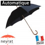 Parapluie long automatique uni noir