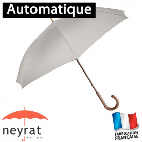 Parapluie long automatique uni gris