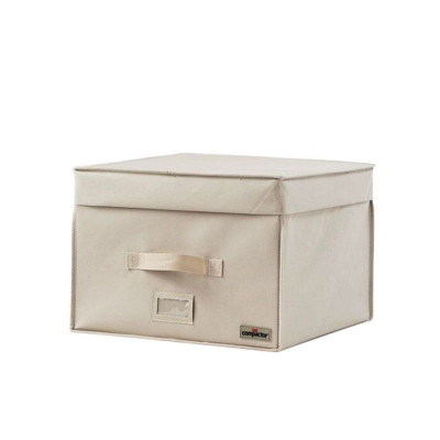 Compactor coffre sous vide 100 Litres beige, housse rangement dressing