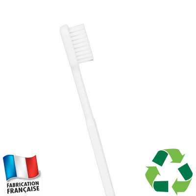 Brosse à dents bioplastique blanche