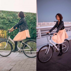 Surjupe pour femme a velo antistatique impermeable Cityrideuz Clara