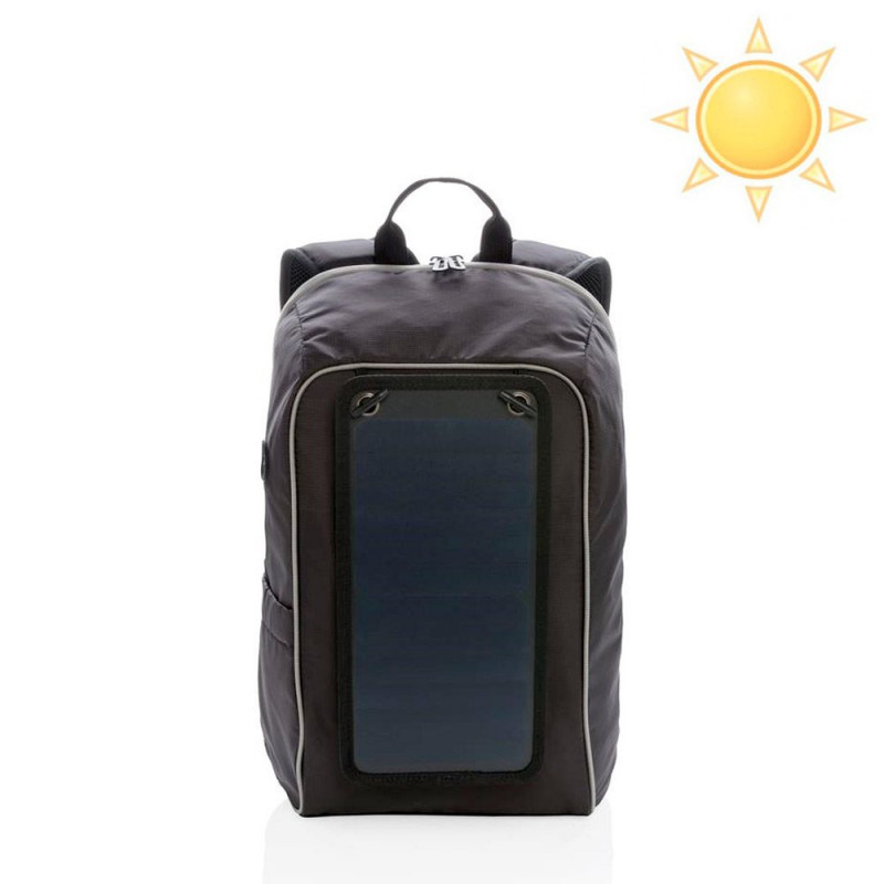 Sac à dos de 11L innovant avec panneau solaire amovible puissant de 7W