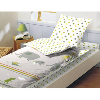 Housse de couette fermeture zip 90x140cm pour lit évolutif ou bébé