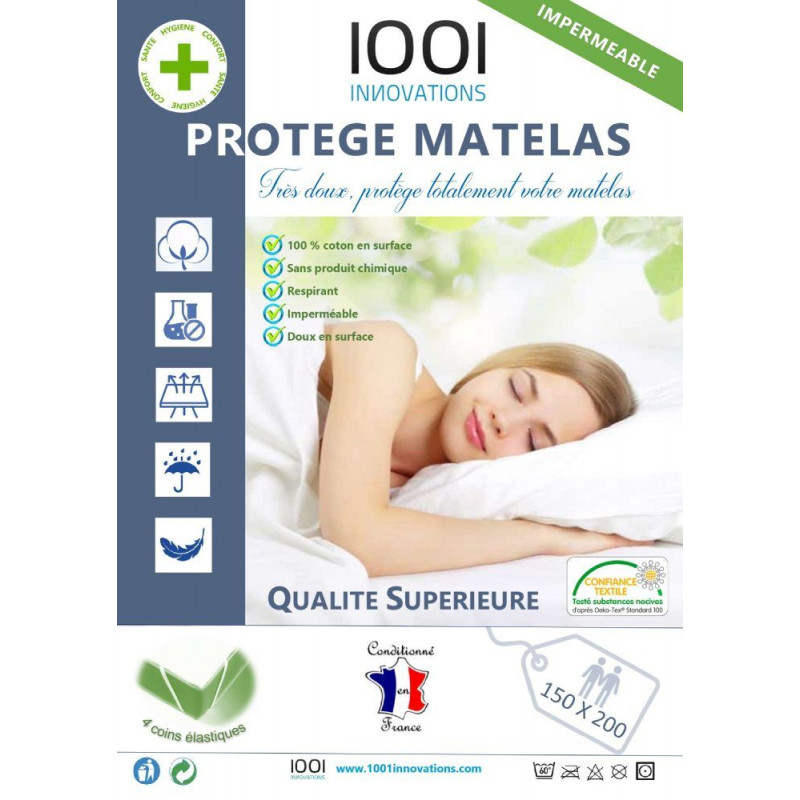 PROTEGE MATELAS IMPERMEABLE 150X200 CM