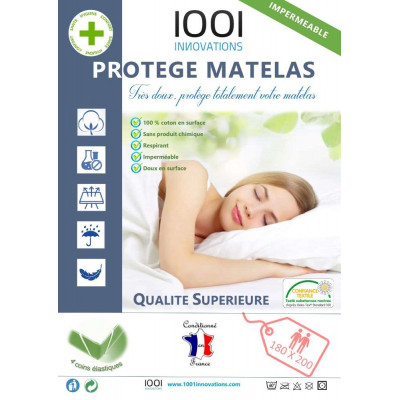 protège matelas respirant imperméable sans produit chimique 150x200 cm