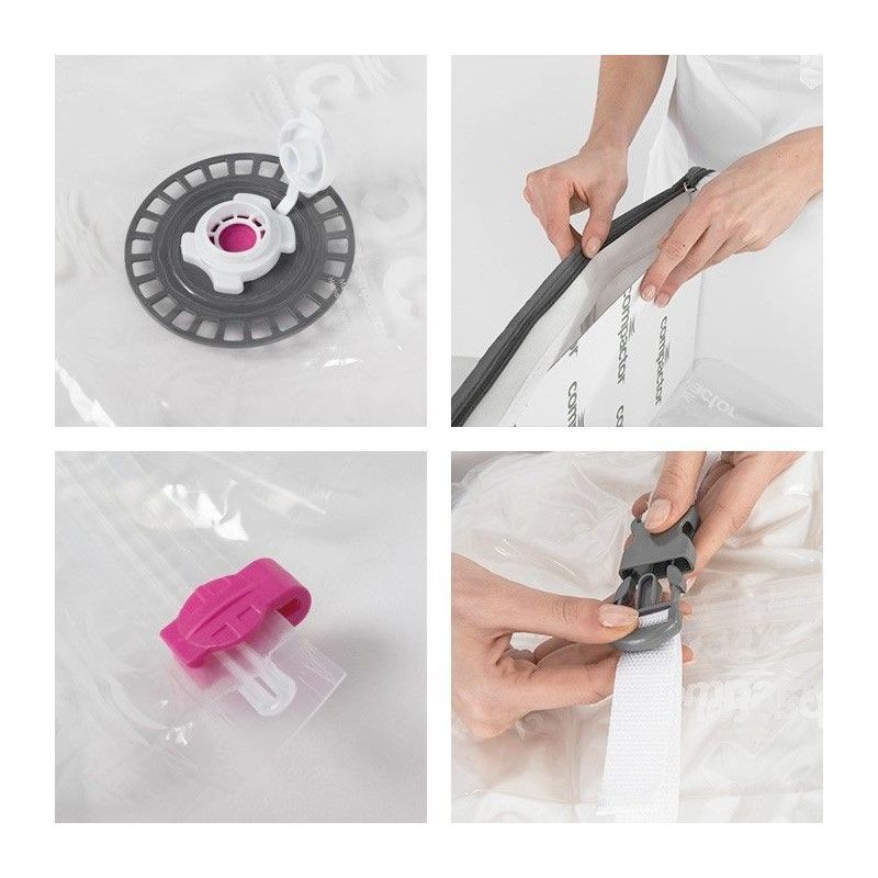 Housse sous vide Compactor M 125 Litres, rangement dressing gain place noir