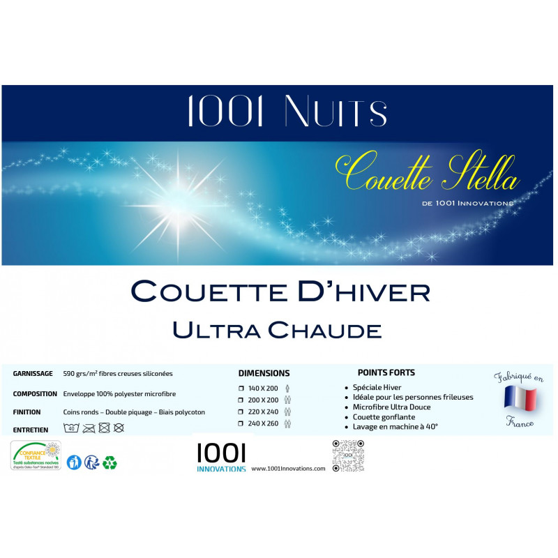 1001 Innovations couette utra chaude 200x200 cm Stella