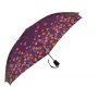 Parapluie Ultra Compact Prune Petites Fleurs Colorées Neyrat