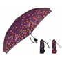 Parapluie Ultra Compact Prune Petites Fleurs Colorées Neyrat