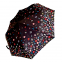 Parapluie Pliant Noir Petites Fleurs Colorées Neyrat