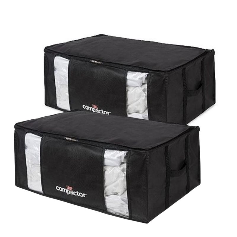 Compactor - Lot de sacs de rangement sous vide, comprenant une housse de  rangement semi-rigide XXL 210 litres et 2 sacs sous vide extra plats,  Blanc