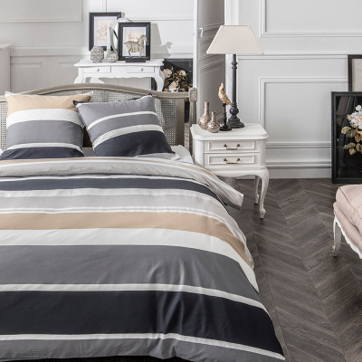 Housse de couette zippée Mawira 240X260cm Authentic rayures