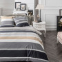 Housse de couette zippée Mawira 240X260cm Authentic rayures