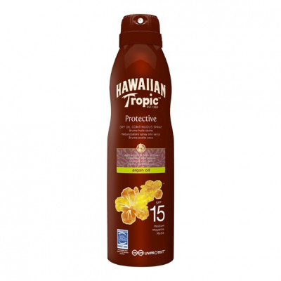 HAWAIIAN TROPIC Brume d'huile sèche d'argan - SPF 15 - 177 ml