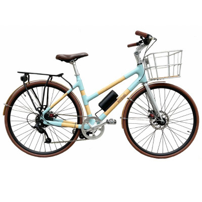 Vélo en Bambou Hyboo Comfort Électrique - Bleu