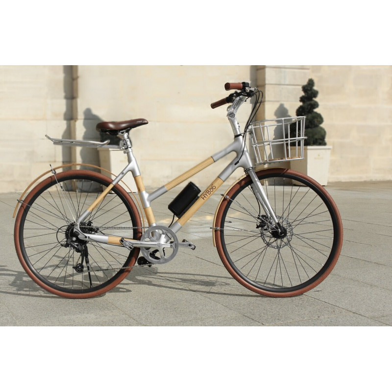Vélo en Bambou Hyboo Comfort Électrique Bleu — free download