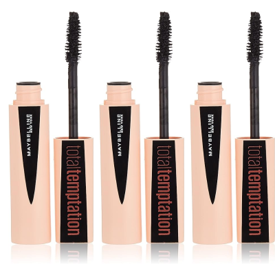 3 x Maybelline New York Total Temptation Mascara 8.6ml - Black