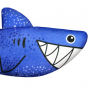 Jouets souples durables Requin Bleu pour chiens