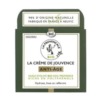 Crème visage de jouvence anti-âge LA PROVENCALE BIO - A l'huile d'olive AOC Provence - 50 ml