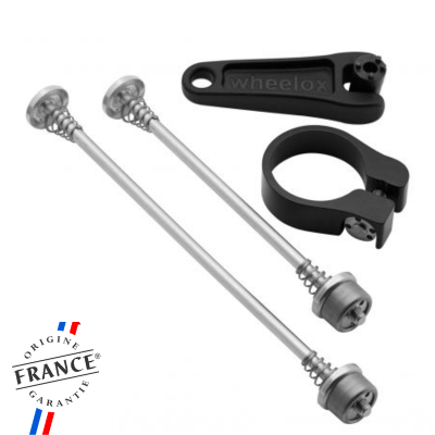 Kit complet - Axe avant + Axe arrière + collier de selle 34.9mm + Clé