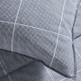 Parure de lit Mawira carreaux gris acier 240x260 cm