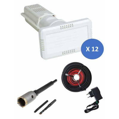 Lot promo 12 Assécheurs de mur extérieur ou cave, système ventilateur