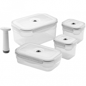 4 boîtes sous vide rectangulaires Aspifresh