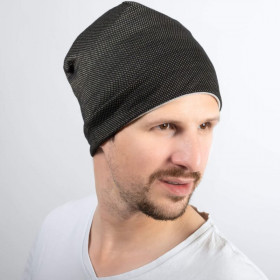 Beanie anti radiation noir, bonnet protection anti ondes pour la tête