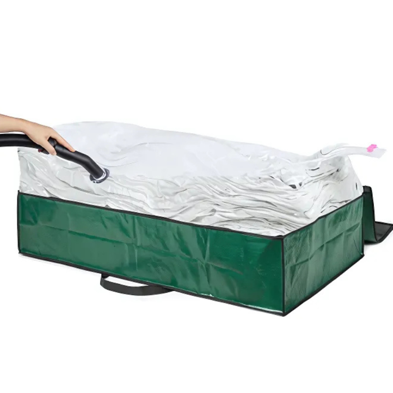 Sac De Rangement Pour Chaussures Compactor Palma - 12 Compartiments, Extra Plat (76x60x15 Cm) - Vert/blanc, Protection Anti-poussière