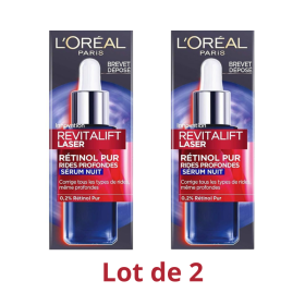Lot de 2 : Sérum nuit Laser pure Rétinol pour rides profondes