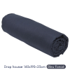 Drap Housse 140X190+23 2 personnes Coton 57 fils Bleu foncé