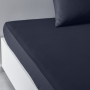 Drap Housse 140X200 +30  2 personnes Coton 57 fils Bleu foncé