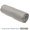 Drap Housse 140X190+23 2 personnes Coton 57 fils Dune