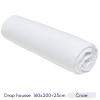 Drap Housse 160X200+23 2 personnes Coton 57 fils Craie