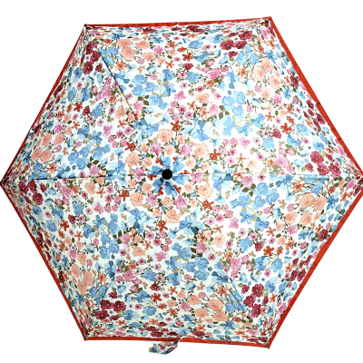 Mini parapluie pliant petites fleurs Neyrat noir, bleu ou rouge