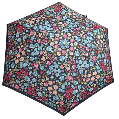 Mini parapluie pliant petites fleurs Neyrat noir, bleu ou rouge