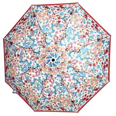 Parapluie pliant petites fleurs Neyrat noir, bleu ou rouge