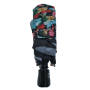 Mini parapluie pliant petites fleurs Neyrat noir, bleu ou rouge