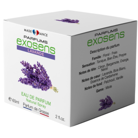 Parfums Exosens Lavande, 60 ml, Vent d’air pur, vivifiant, purifiant, tonifiant, rassurant