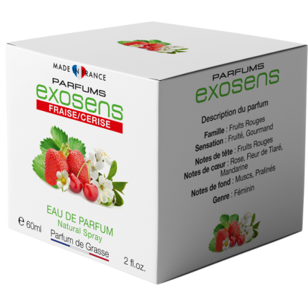 Parfums Exosens Fraise Cerise, 60 ml Fruits Rouges gourmand