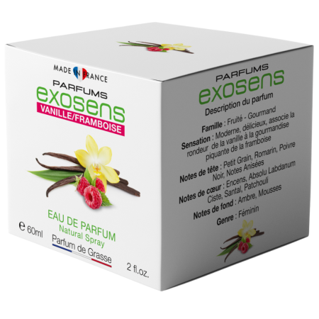 Parfums Exosens Vanille Framboise, 60 ml, gourmand, fruité